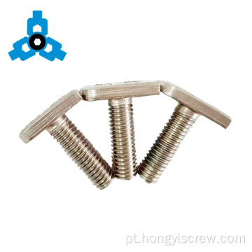 Squaret Slot Track Hammer Head T-Bolt Aço inoxidável